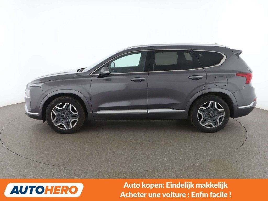 Hyundai Santa Fe 1.6 T-GDI Plug-in Hybrid Creative 4WD, Autos, Hyundai, Cuir, Argent ou Gris, Euro 6, 2080 kg