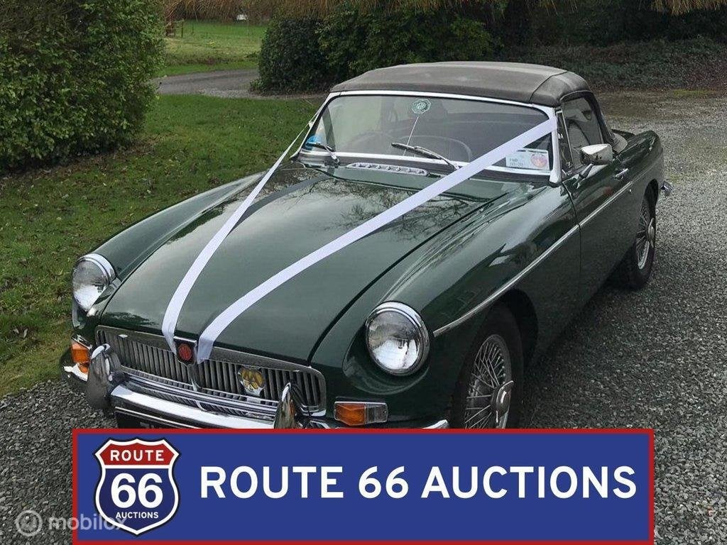 MG MGB Cabriolet | 1970 | Route 66 Auctions, Auto's, Oldtimers, Zwart, Bedrijf, Handgeschakeld, Overige carrosserie