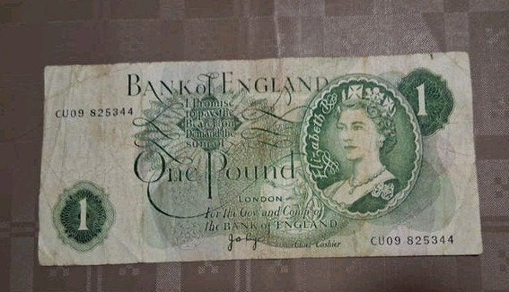 Gr. Brit. 1 pond, zonder jaartal, Postzegels en Munten, Bankbiljetten | Nederland, Ophalen of Verzenden