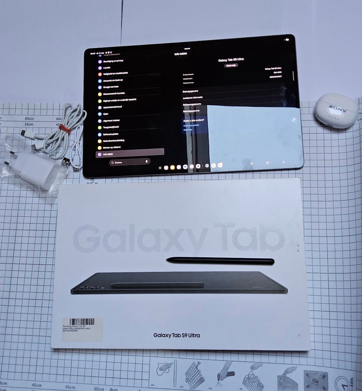 Samsung Galaxy Tab S9 Ultra, 256 Go presque neuf avec access, Enlèvement ou Envoi