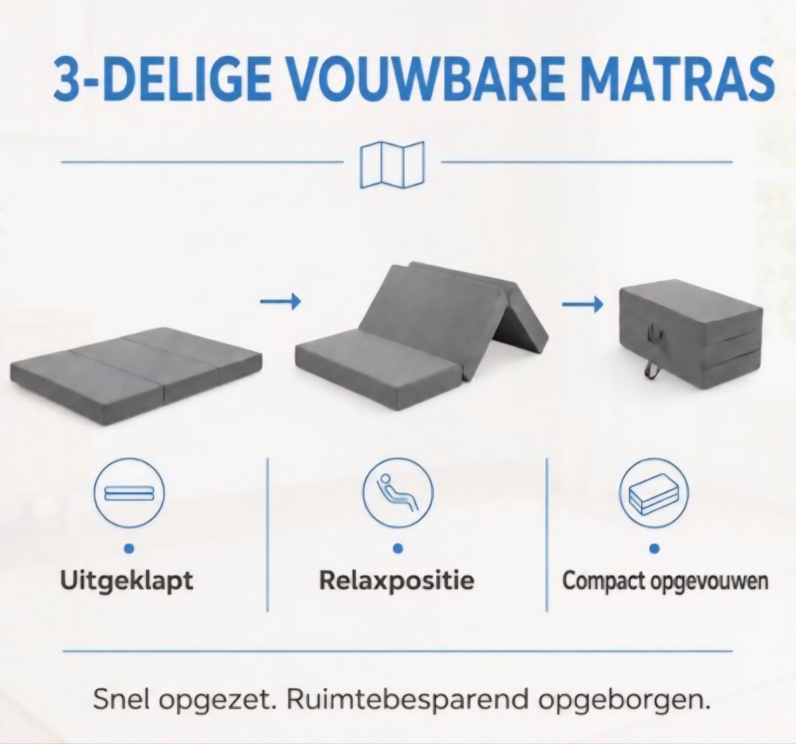 Logeerbed/ opvouw matras, Huis en Inrichting, Ophalen, Matras
