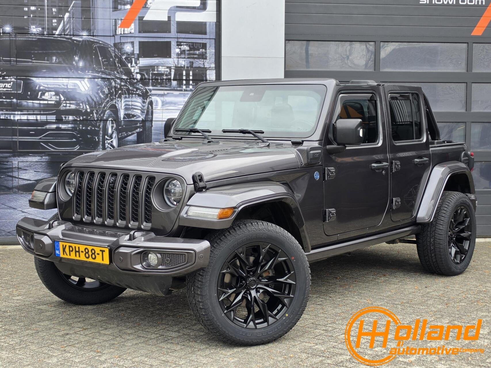 Jeep Wrangler Unlimited 4xe 380 Rubicon|'BRUTE'- look|Leuke, Auto's, Automaat, 4 deurs, Zwart, 4 cilinders