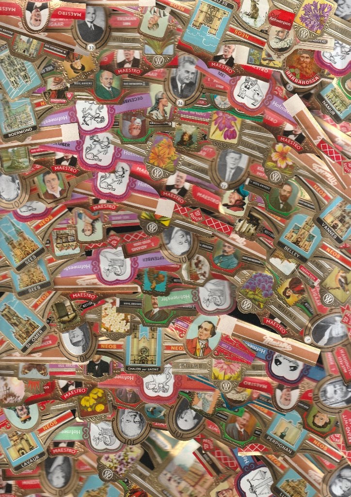 lot van 1000 oude sigarenbanden van Varia ,, Verzenden, Gebruikt, Sigarenbandjes
