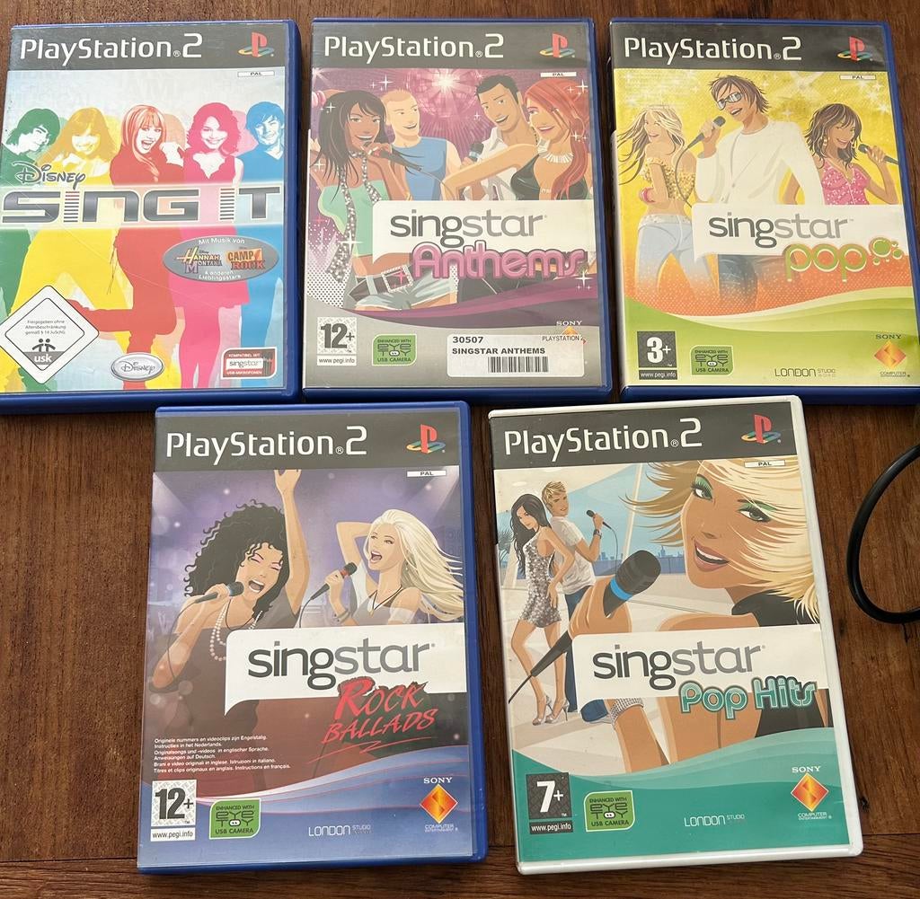 Singstar games met micro’s, Games en Spelcomputers, Games | Sony PlayStation 2, Muziek, Gebruikt, 2 spelers, Ophalen of Verzenden