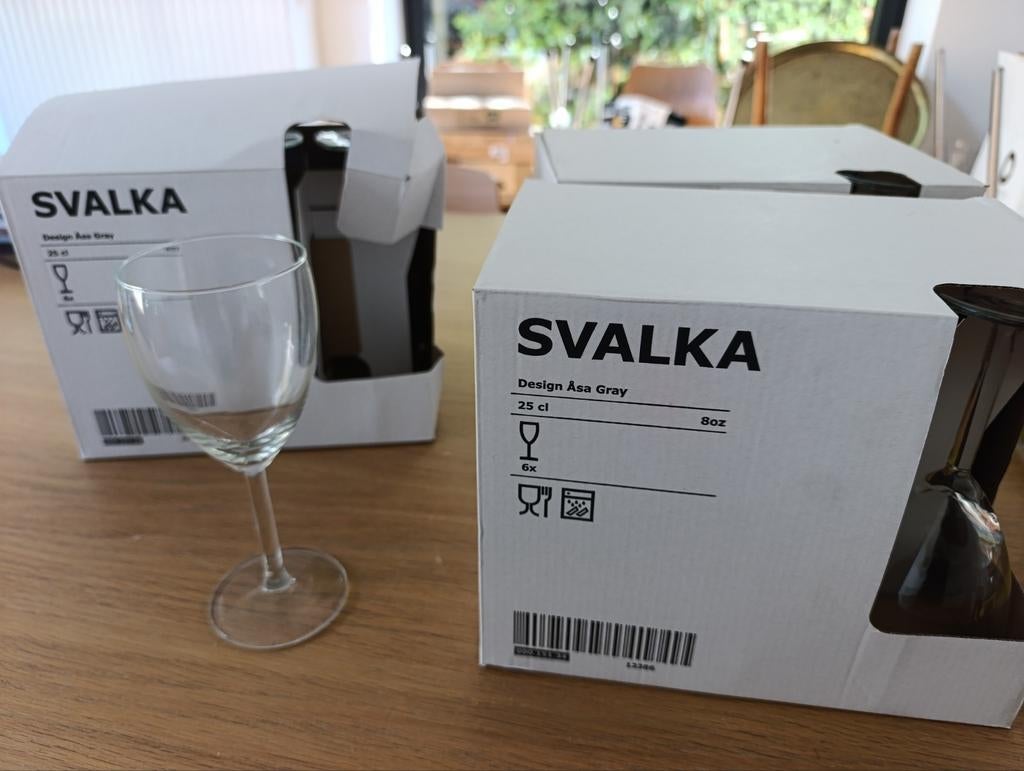 IKEA SVALKA wijnglazen van 25 cl - nieuw - set, Ophalen