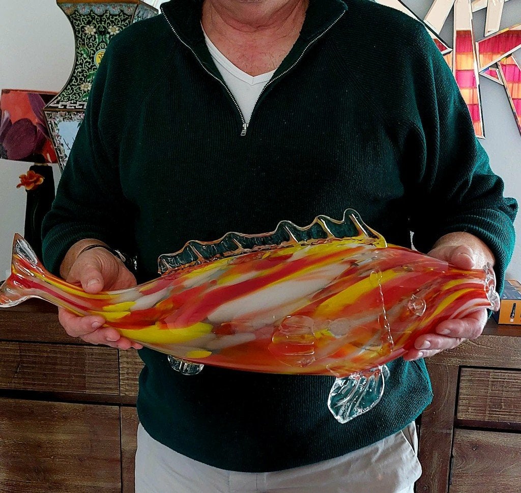 grand poisson en verre soufflé, Enlèvement