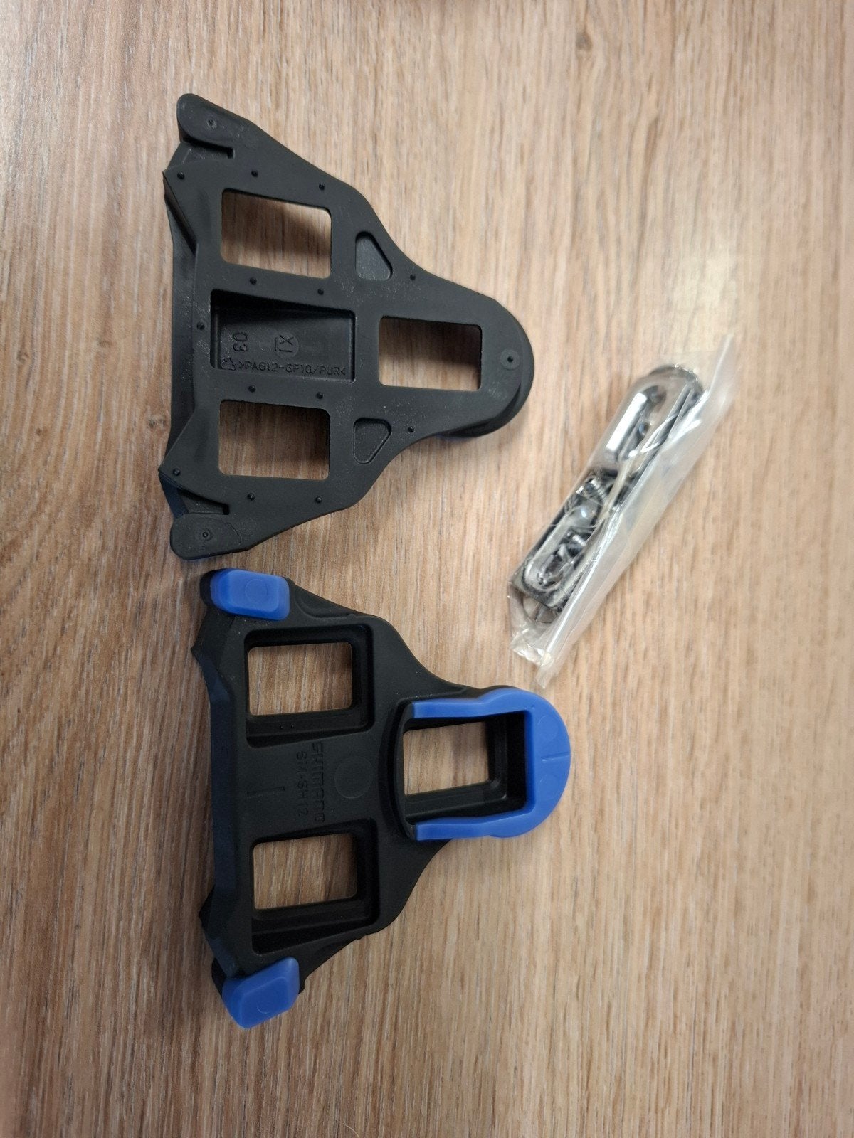 Shimano schoenplaatjes blauw, Fietsen en Brommers, Ophalen of Verzenden