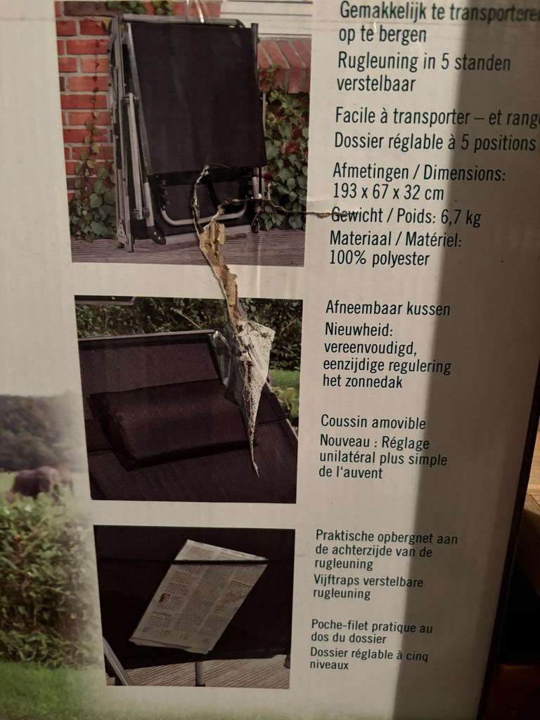 Aluminium ligbed (2 stuks, 40€/stuk, 70€ voor beide), Ophalen, Zo goed als nieuw