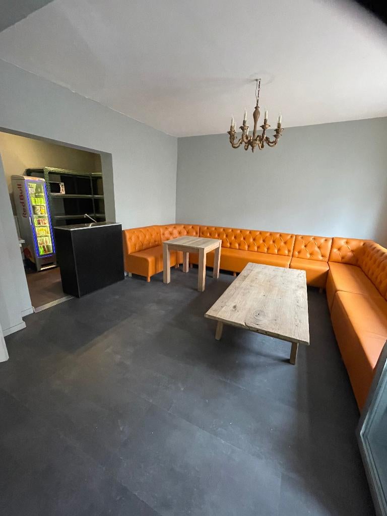 Horeca eetbank Bistro kleur oranje zithoek, Ophalen