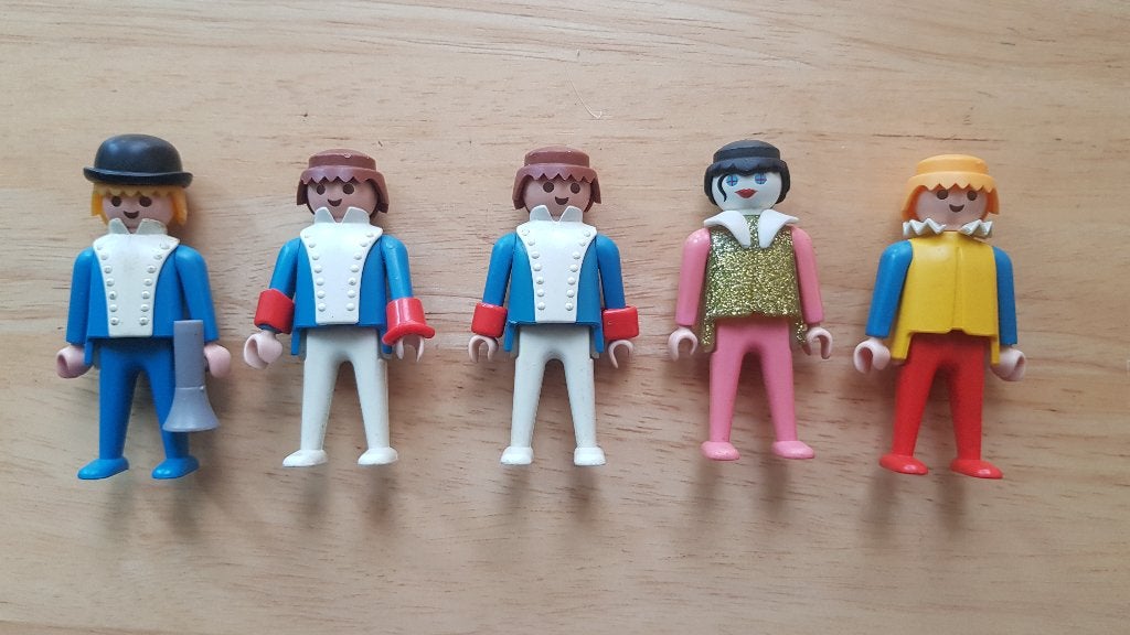 Lot de 5 personnages de cirque Playmobil (1974), Ophalen, Losse onderdelen, Figuren