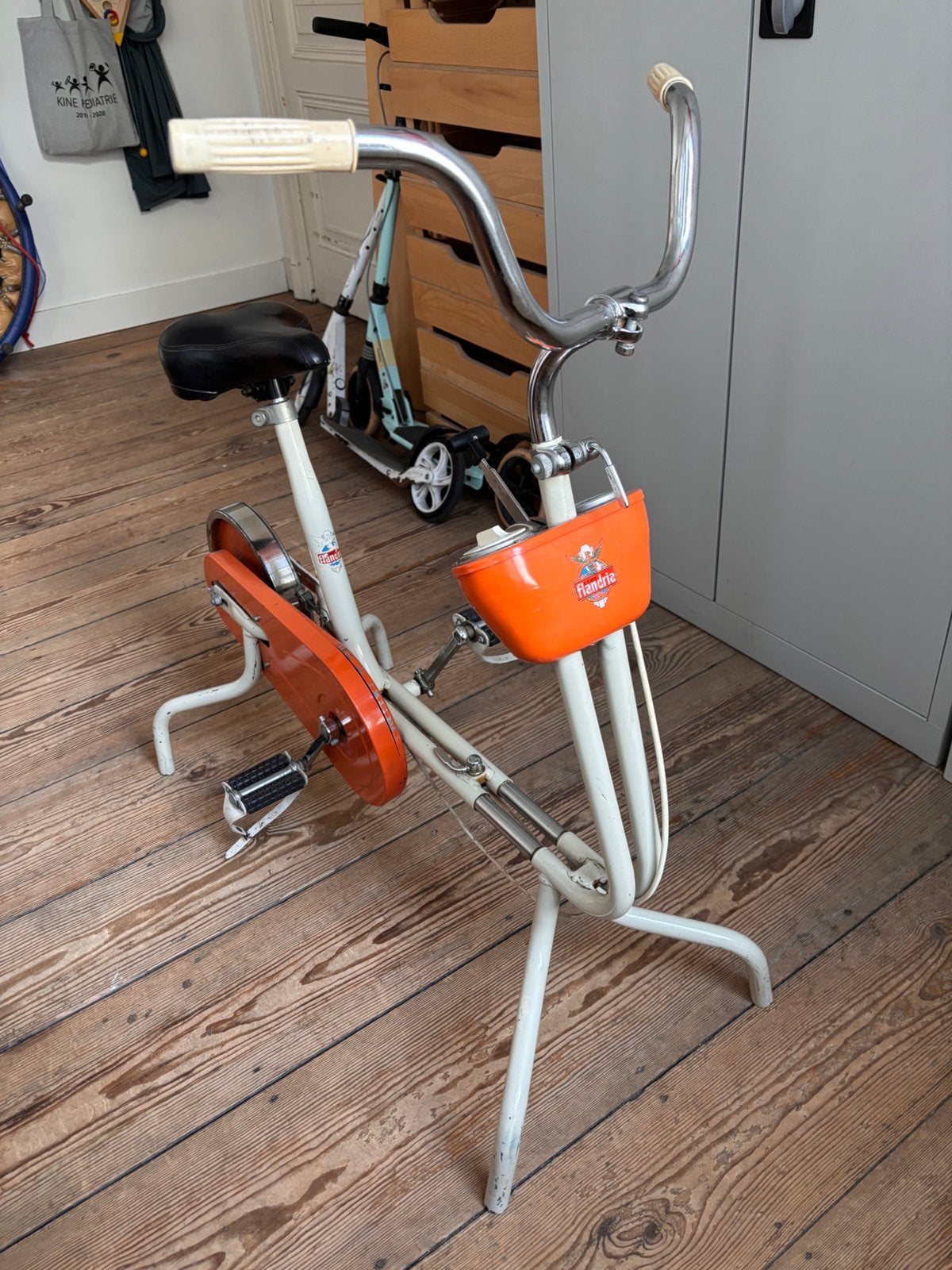 Vintage retro Flandria hometrainer, Sport en Fitness, Ophalen, Zo goed als nieuw, Metaal, Hometrainer