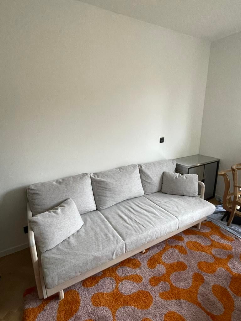Canapé-lit Tediber, Maison & Meubles, Chambre à coucher | Canapés-lits, Comme neuf, 80 cm, 210 cm, Deux personnes, Beige, Gris