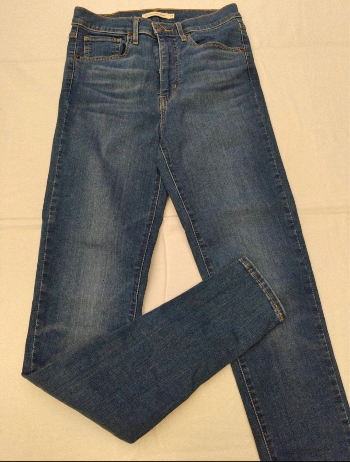jeans Levi's Mile High Super Skinny (S-M), Blauw, Levi Strauss & Co., Ophalen of Verzenden, Zo goed als nieuw