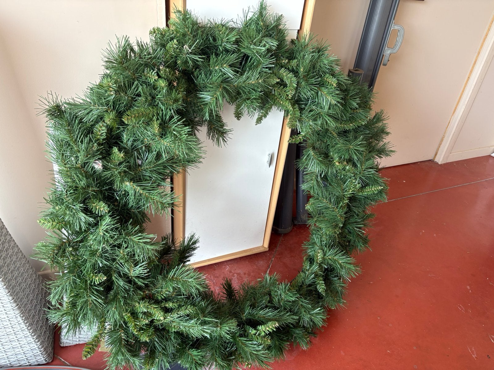 Grande couronne de Noël, Maison & Meubles, Accessoires pour la Maison | Couronnes, Enlèvement, Comme neuf