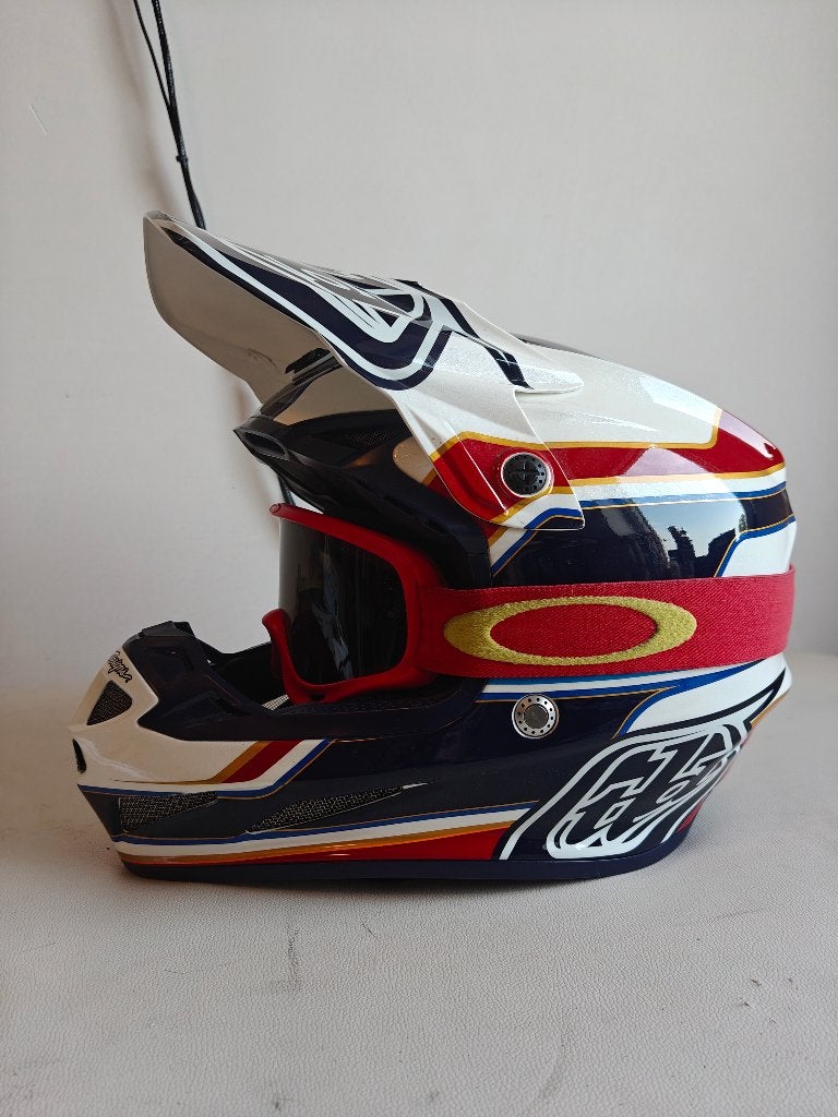 Troy Lee Designs SE4 Composite Speed crosshelm met Oakley, Autres marques, Seconde main, Hommes, L