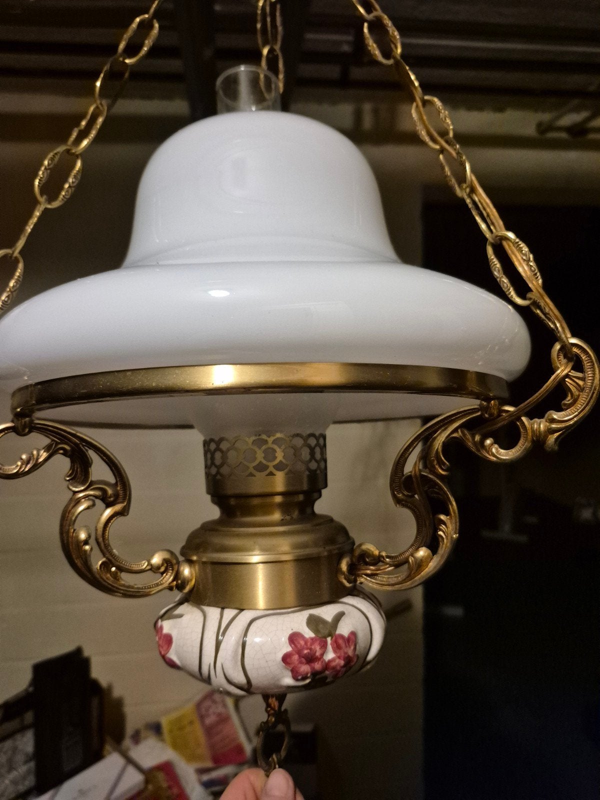 Très beau lustre vintage des années 70, Maison & Meubles, Enlèvement, Utilisé