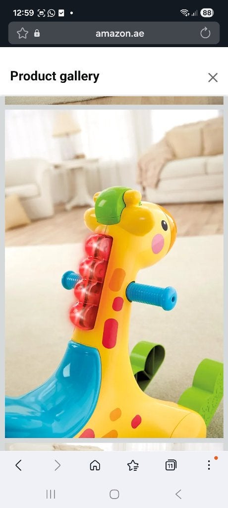 Giraf balancel sonorisé, Enlèvement, Comme neuf, Avec lumière