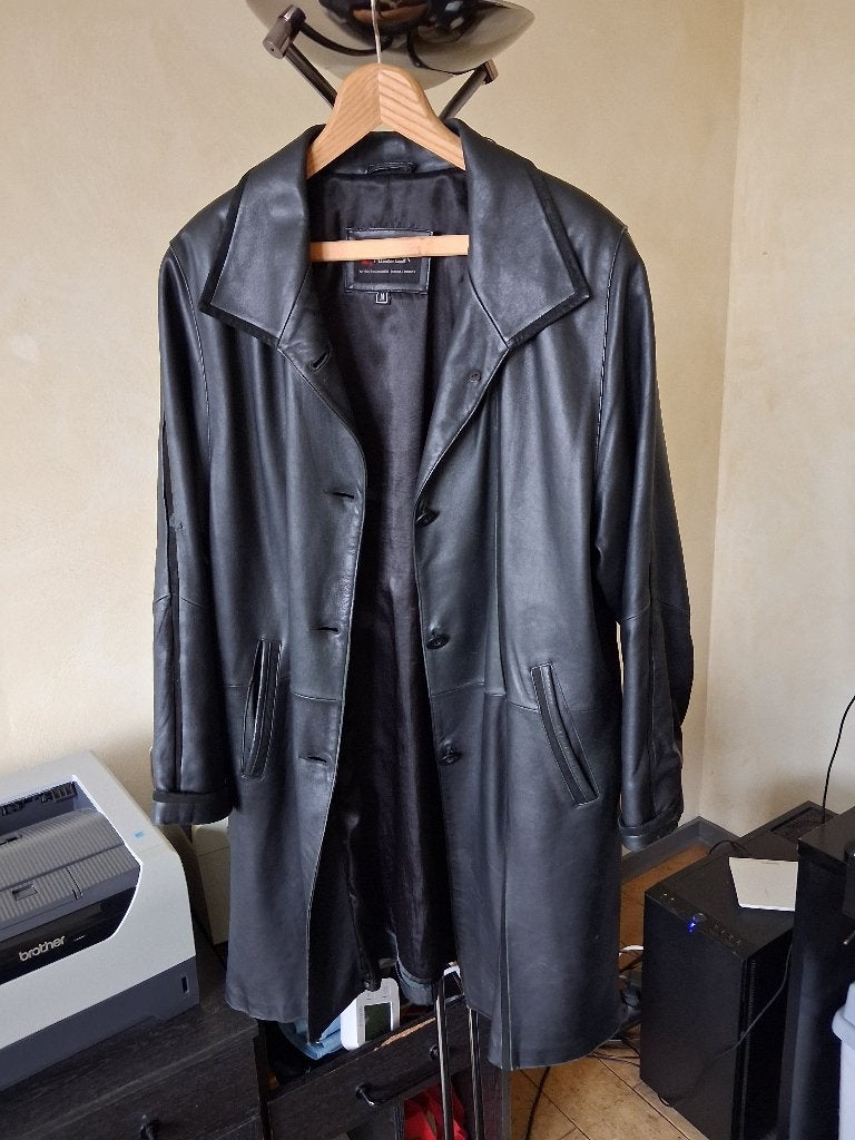 Zwarte leren damesmantel / jas Kircilar Leather – Maat M, ANDERE, Taille 38/40 (M), Comme neuf, Enlèvement