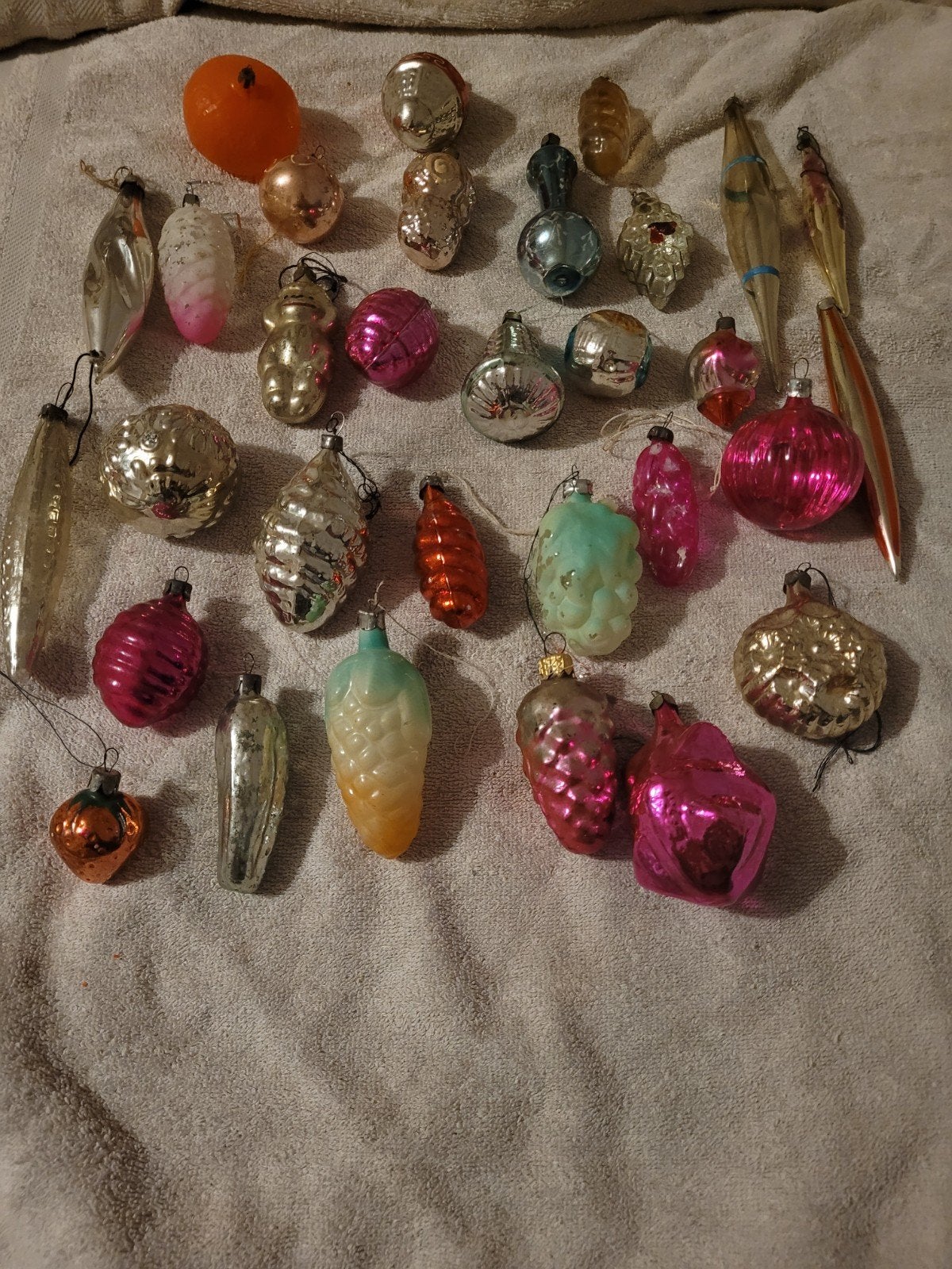 boules de Noël ancien glace  30 ps, Enlèvement ou Envoi