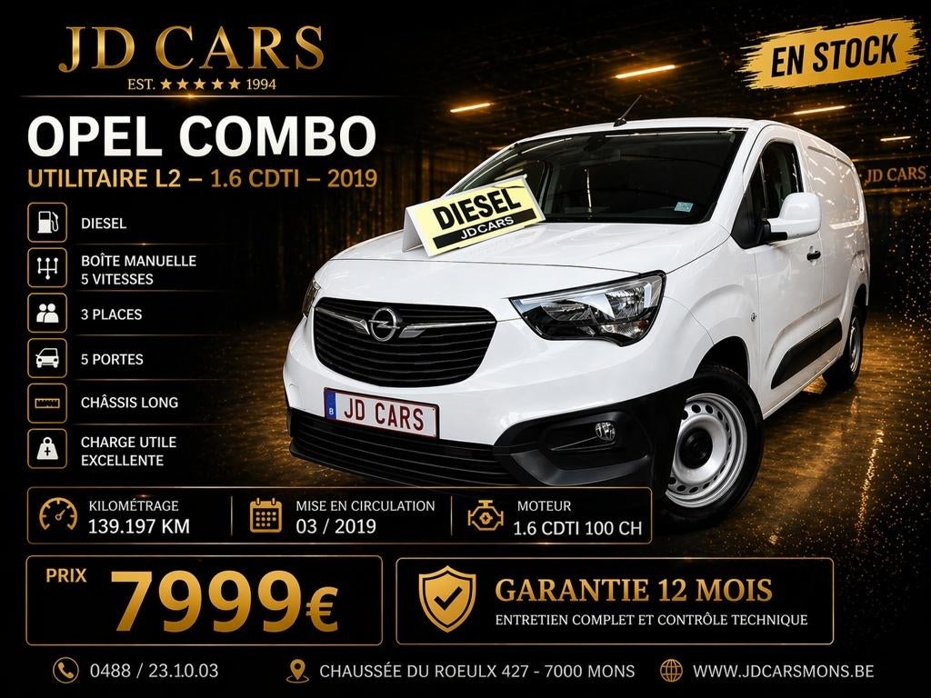 OPEL COMBO 1.6 CDTI UTILITAIRE L2‼️GARANTIE 1 AN CTOK‼️, Autos, Camionnettes & Utilitaires, Entreprise, Achat, ABS, Caméra de recul