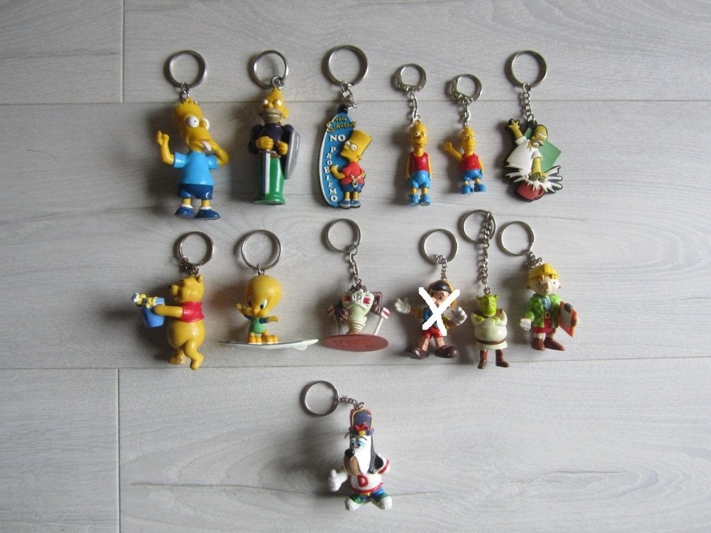 Personnages de dessins animés en porte-clé - 2,00Eur / pièce, Enlèvement ou Envoi, Comme neuf, TV, Figurine ou Poupée