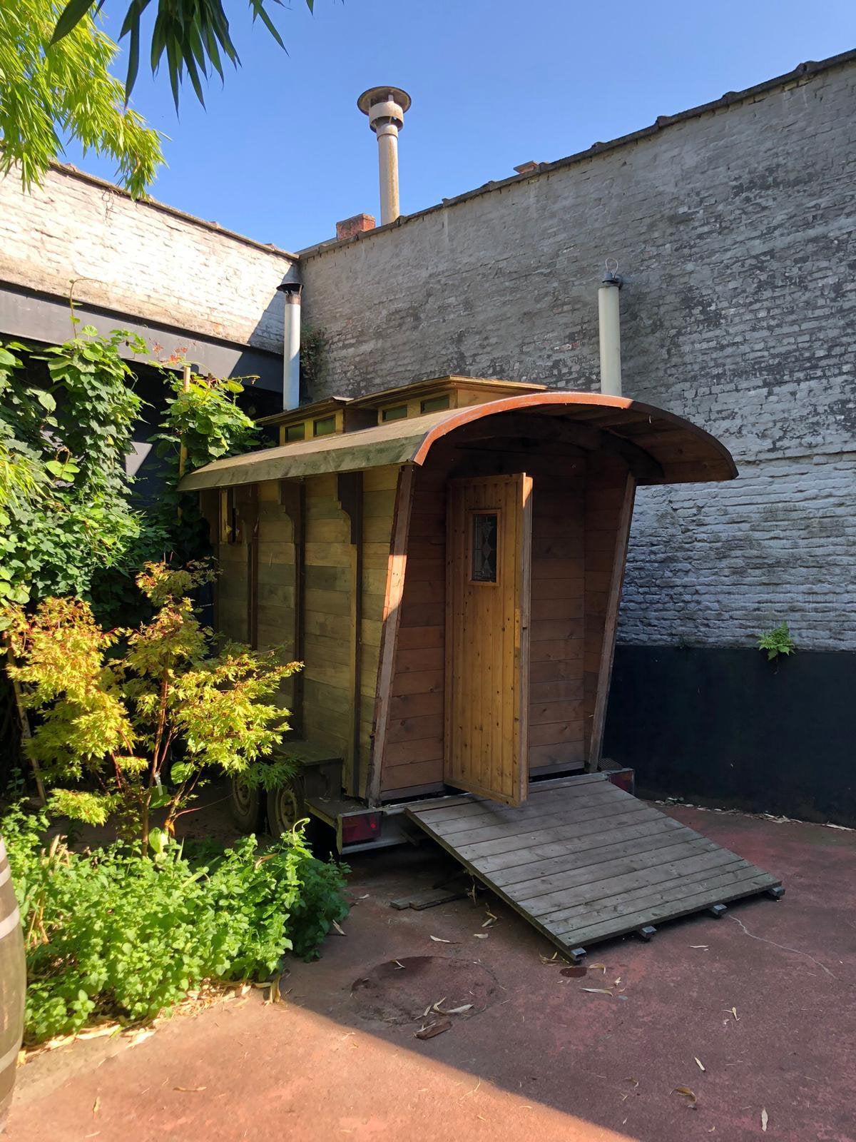 Mobiele sauna te koop, Autos : Divers, Remorques, Comme neuf, Enlèvement