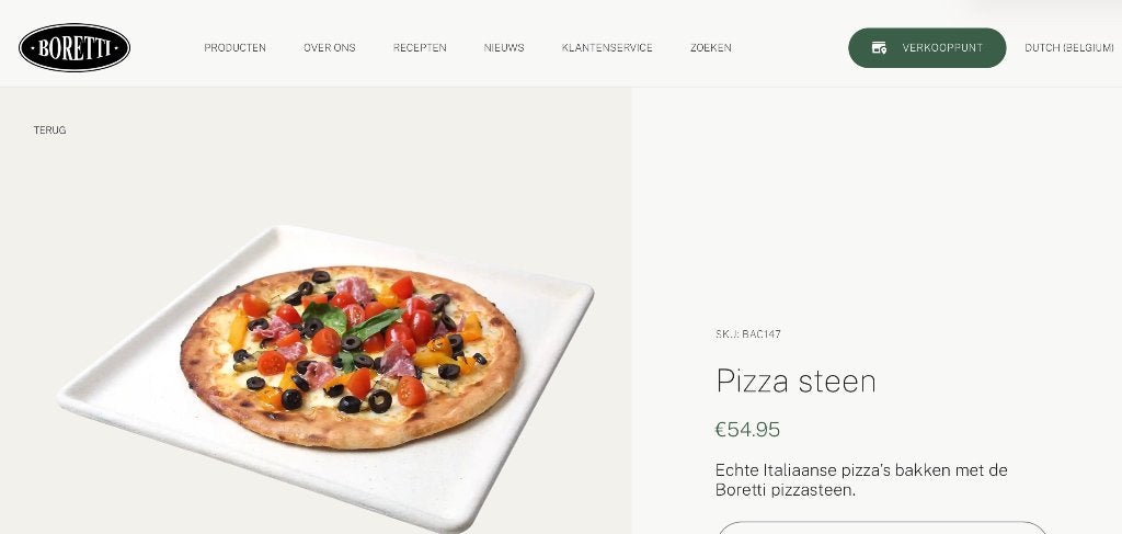 pizza bakken op een Boretti-steen NIEUW!, Huis en Inrichting, Keuken | Keukenbenodigdheden, Overige typen, Nieuw, Steen/keramiek