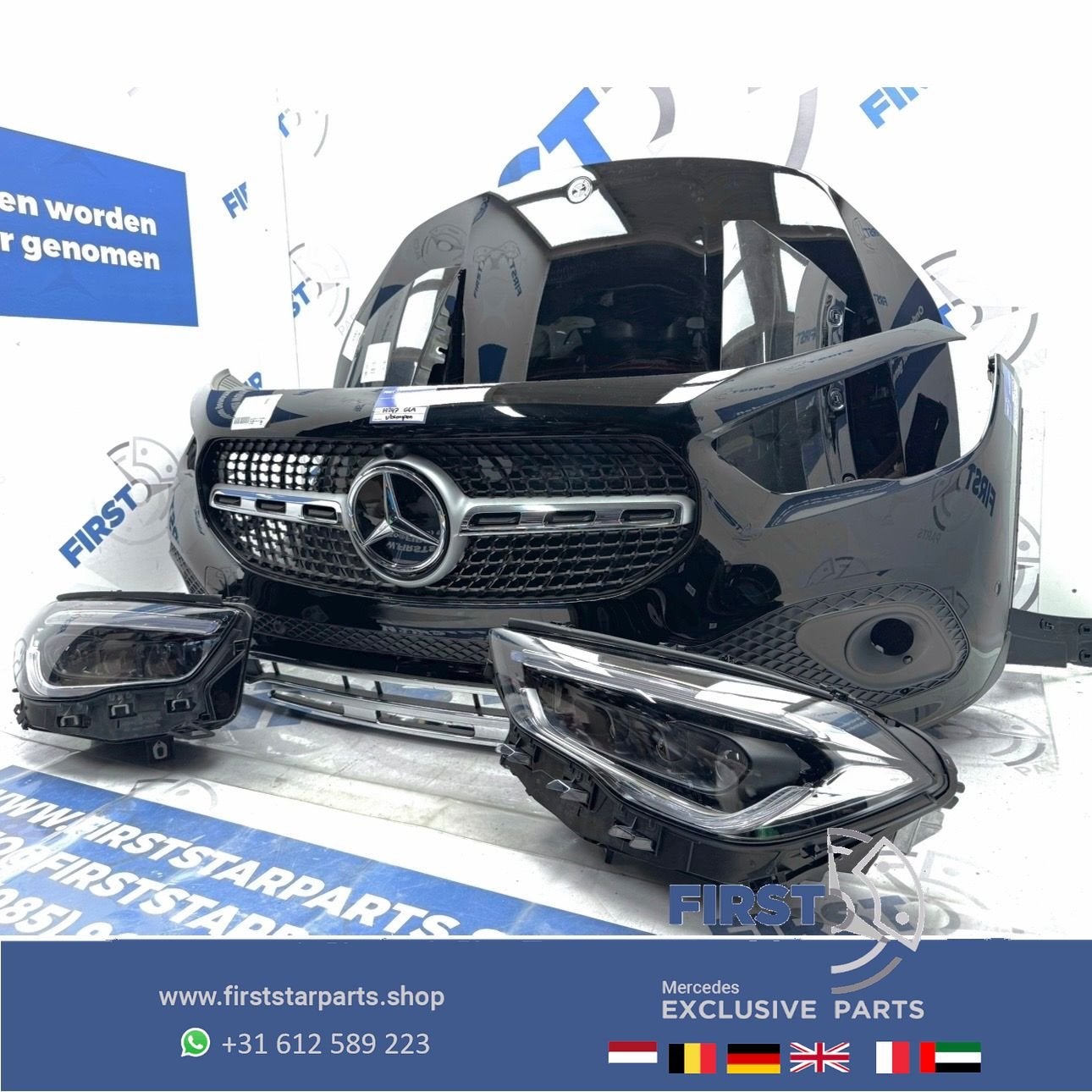 H247 GLA VOORKOP ZWART WIT GRIJS 2019-2026 origineel Mercede