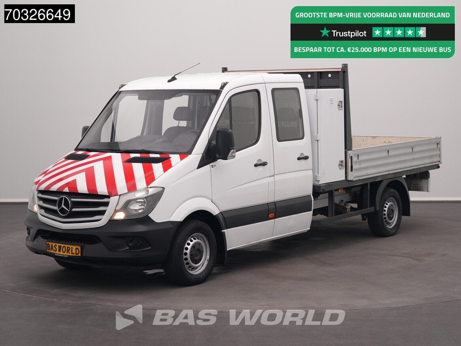 Mercedes Sprinter 314 CDI Dubbel Cabine Open Laadbak 3,5t Tr, Auto's, Stof, Gebruikt, Euro 6, 4 cilinders