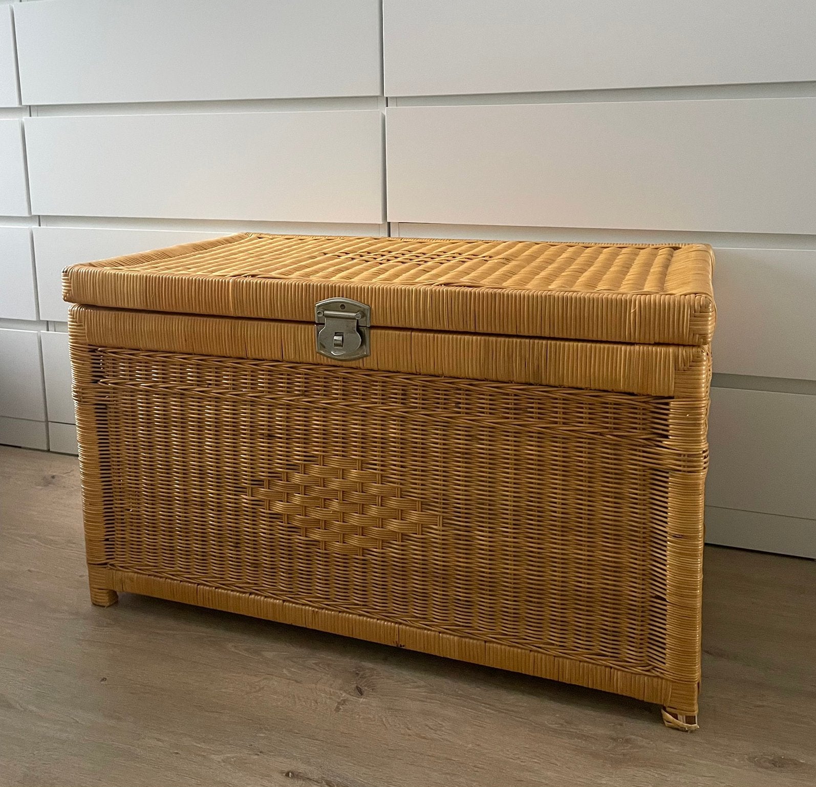 Maisons du Monde rotan opbergbox, Huis en Inrichting, Ophalen, Zo goed als nieuw