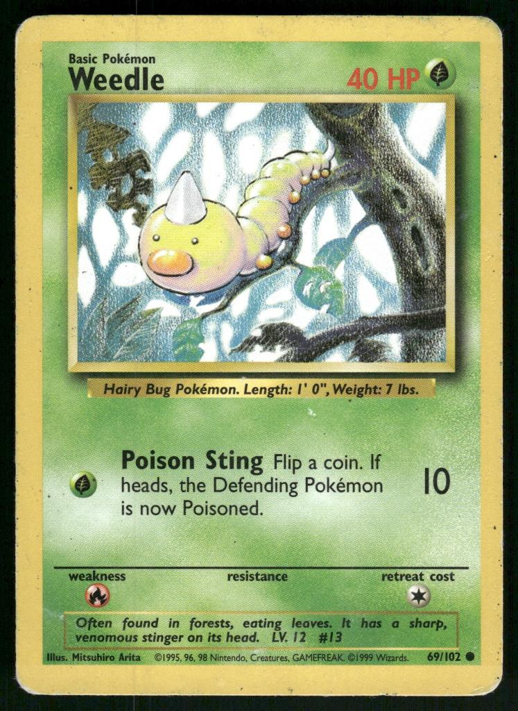 Weedle 69/102 - Base (NM), Envoi, Utilisé