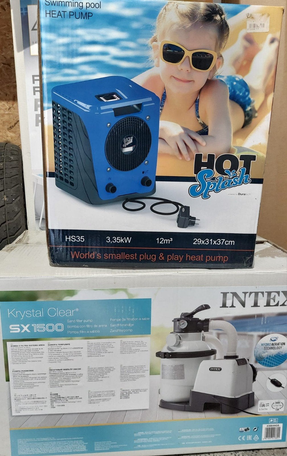 Hotsplash 3,35 kw + Intex sx 1500 + intex, Enlèvement