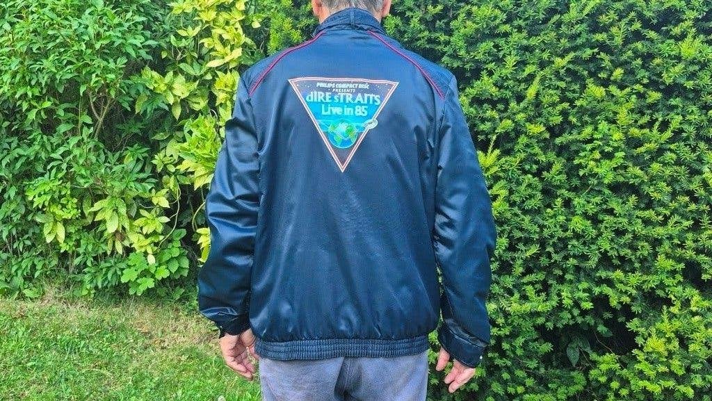 Vintage Dire Straits jacket 1985 collector's item als nieuw!, Collections, Enlèvement ou Envoi, Comme neuf, Vêtements