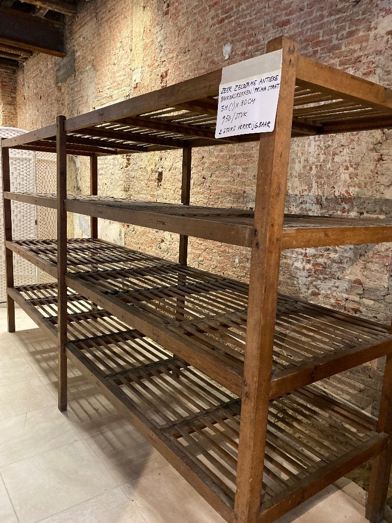 Antieke bakkersrekken in hout, Antiek en Kunst, Ophalen