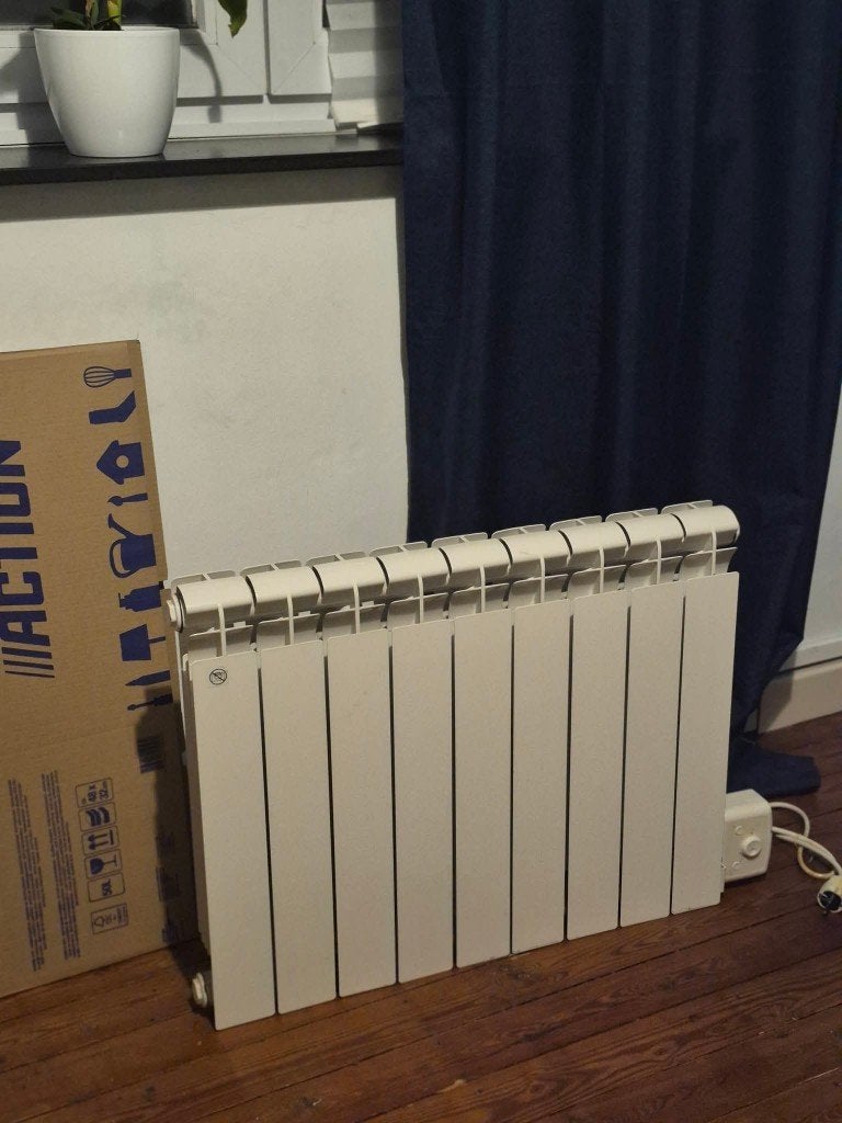 Radiateur électrique, 800 watts ou plus, Comme neuf, Enlèvement, 150 cm ou plus