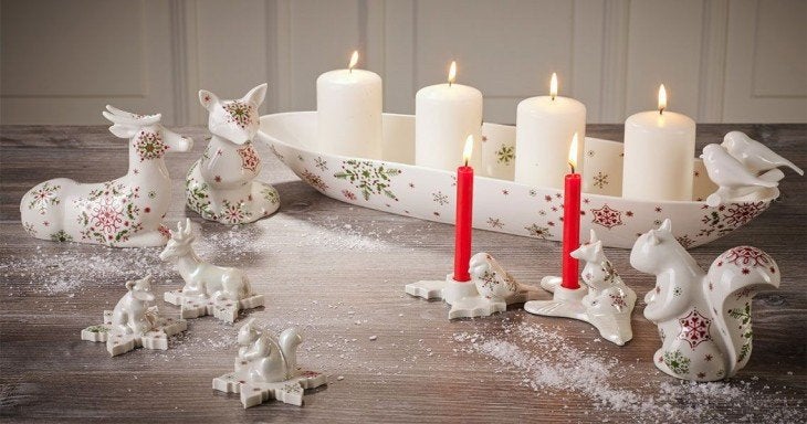 NIEUWE Villeroy & Boch kerst schaal met vogels kaarsenhouder, Diversen, Ophalen of Verzenden, Nieuw