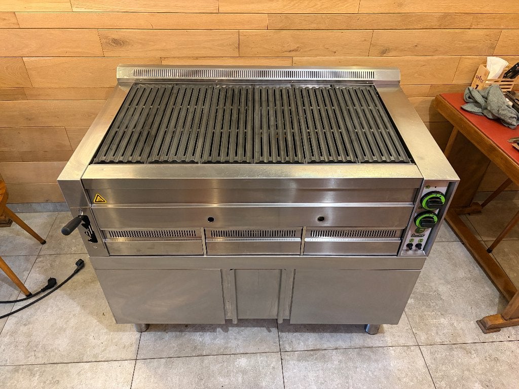 GRILL PIERRE DE LAVE PRO FIMAR B115 + SOUBASSEMMENT INOX, Enlèvement ou Envoi, Utilisé