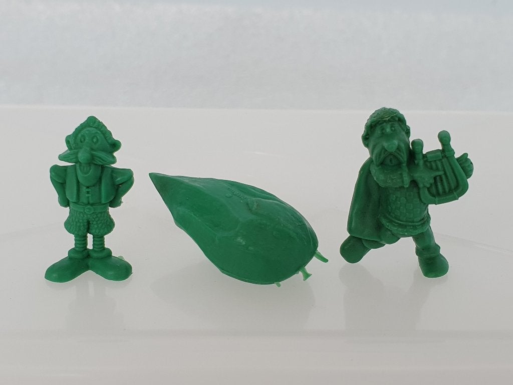 Lot van 2 Asterix & Obelix figuren + menhir Obelix (Dargaud), Verzamelen, Ophalen of Verzenden, Asterix en Obelix, Gebruikt