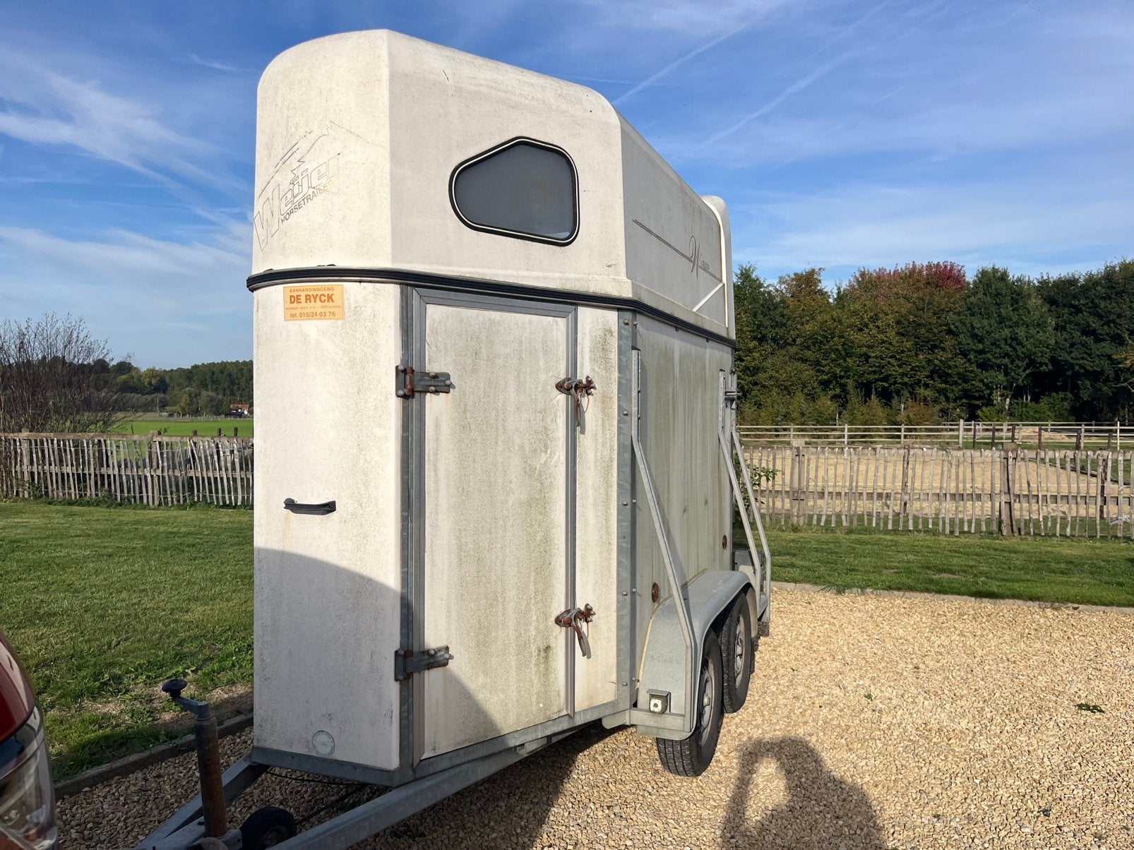 Paarden trailer 1,5 paards, Enlèvement, Utilisé, Bois, Remorque 1½ cheval