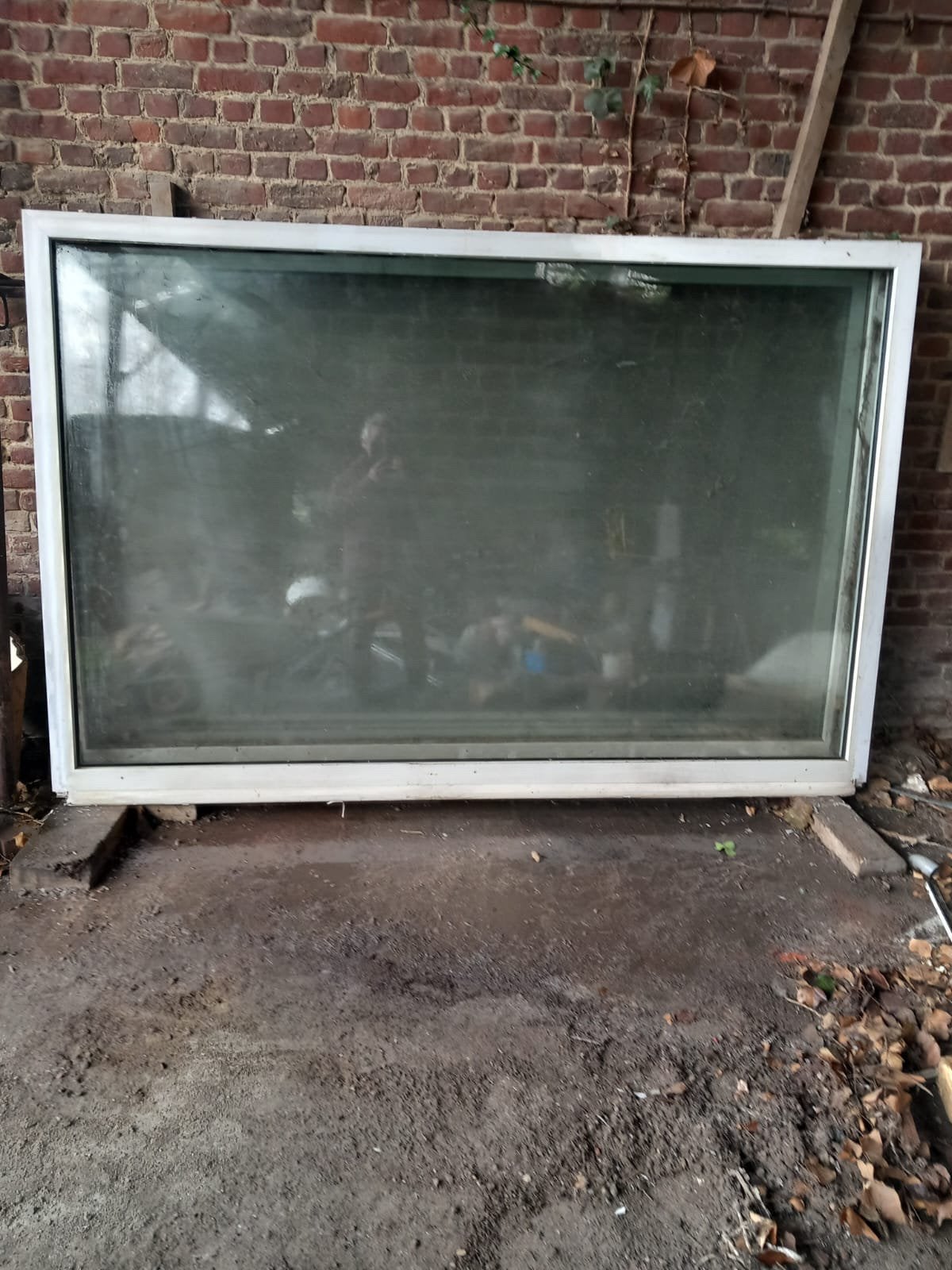 Vaste PVC ramen dubbel glas - 3 stuks, Doe-het-zelf en Bouw, Glas en Ramen, Ophalen, Gevelraam of Ruit, 120 tot 160 cm, Zo goed als nieuw