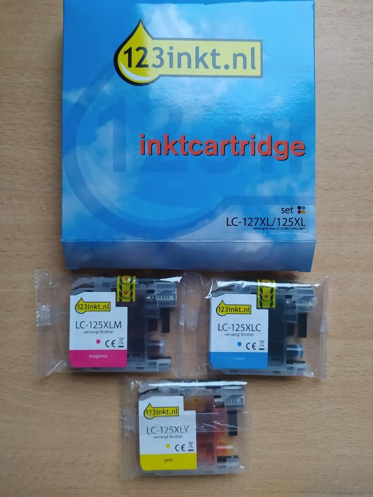 Inktcartridges Brother LC-125XL (3kleuren)

Niet gebruikt, Computers en Software, Printerbenodigdheden, Ophalen of Verzenden