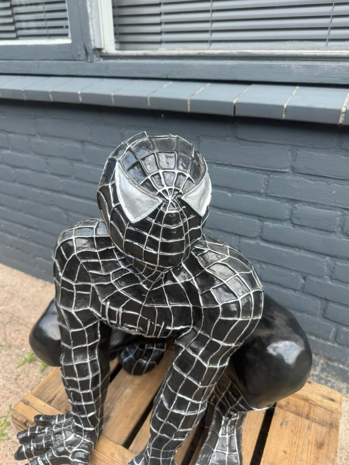 Zwarte Spiderman beeld XL, Ophalen, Gebruikt, Fantasy
