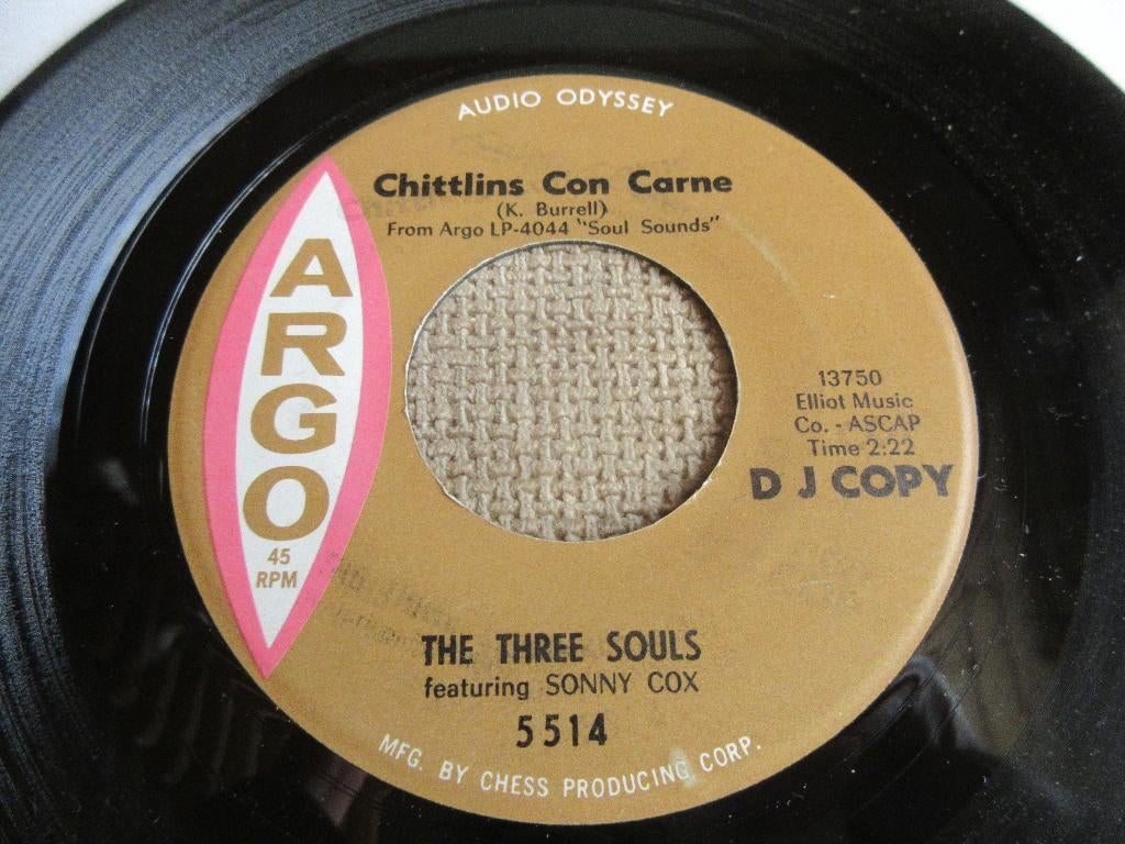 The three souls - chittlins con carne / you're no good, Single, Utilisé, 7 pouces, R&B et Soul