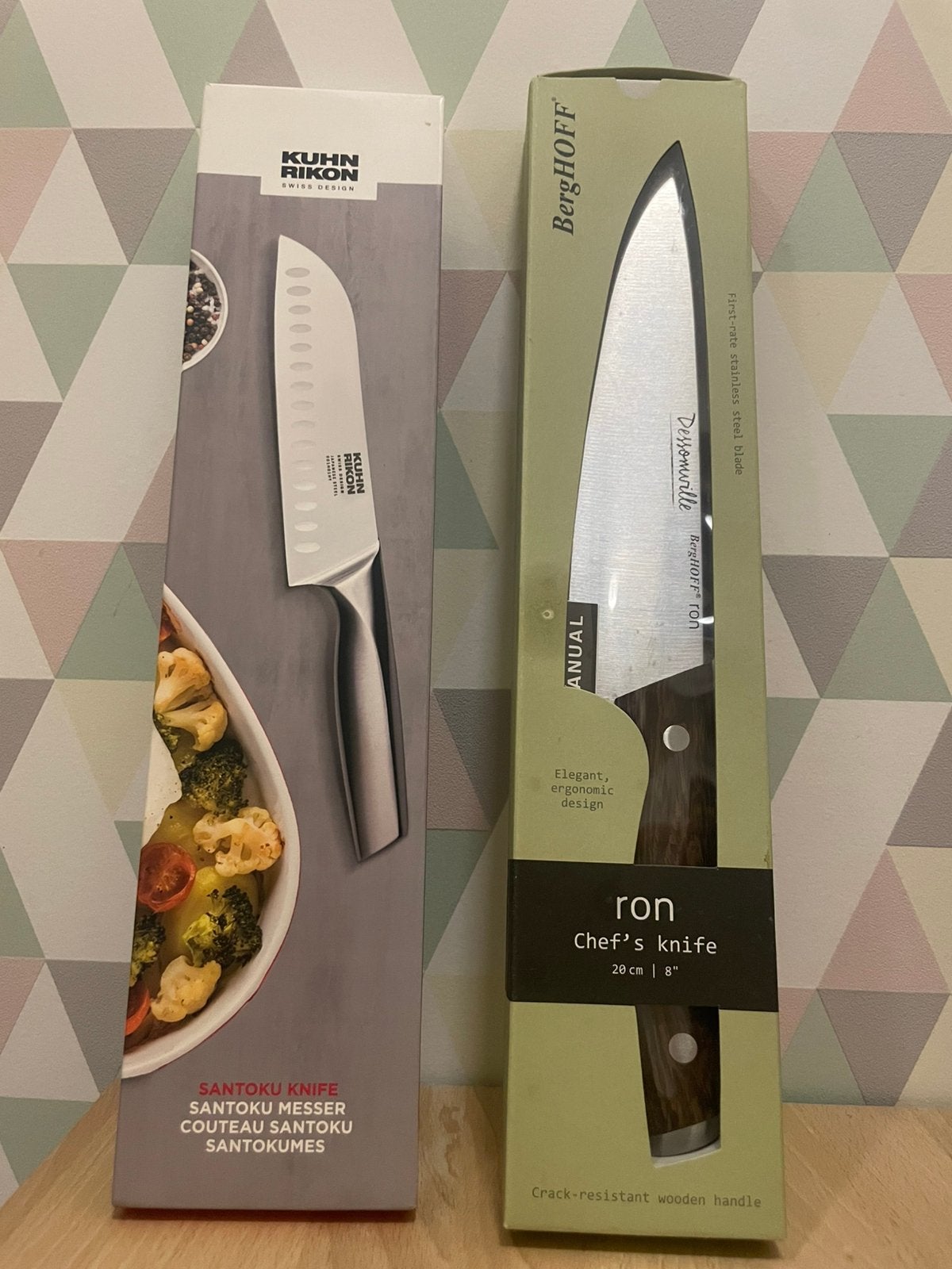 Nouveaux grands couteaux de chef Berghoff et Kuhn Rikon, Enlèvement ou Envoi, Comme neuf, Couteau de cuisine