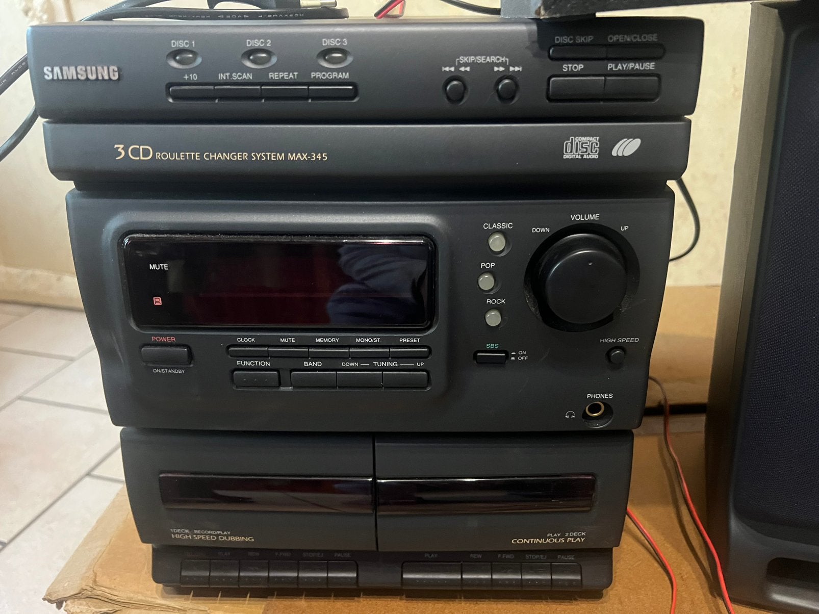 Chaîne hi-fi Samsung 3 CD, Enlèvement, Comme neuf