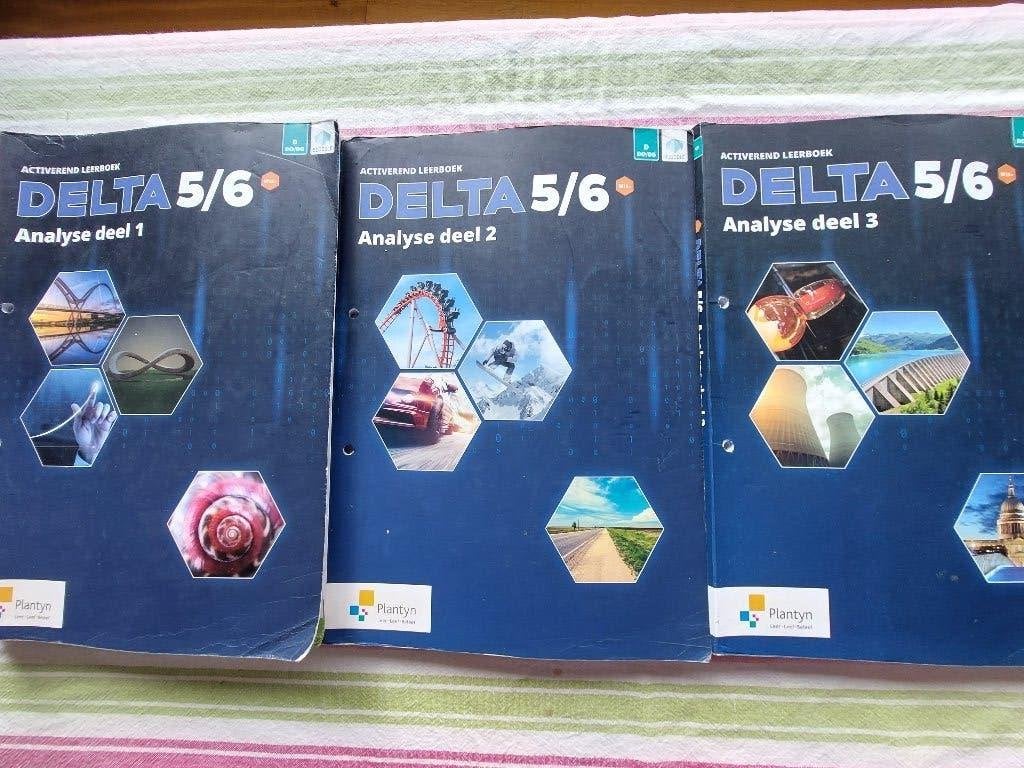 Delta 5/6 Analyse deel 1- 2 - 3  Activerend leerboek, Boeken, ASO, Wiskunde A, Plantyn, Ophalen