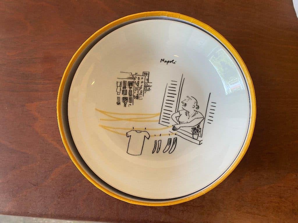 Service de 6 assiettes à pâtes, Maison & Meubles, Cuisine | Vaisselle, Neuf, Assiettes(s), Enlèvement, Porcelaine