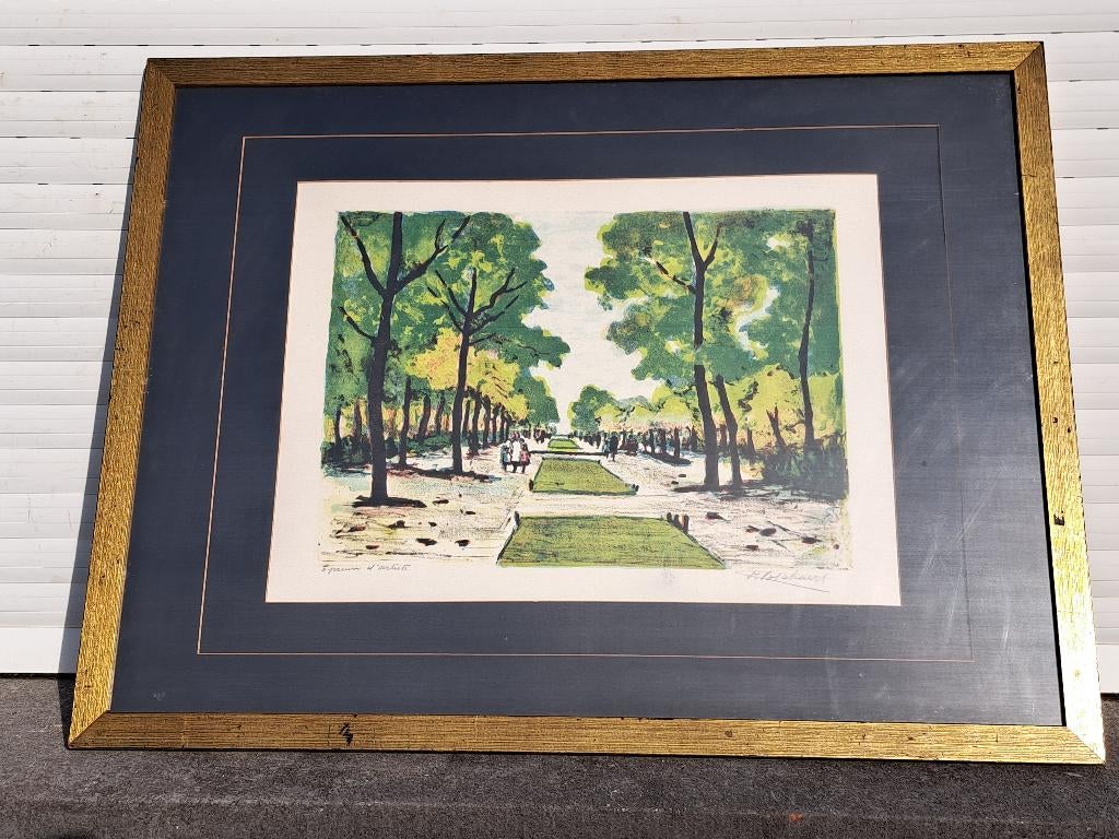 lithographie epreuve d artiste signe piet volckaert, Antiek en Kunst, Kunst | Litho's en Zeefdrukken, Ophalen of Verzenden