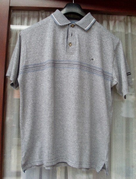 Grijze polo/t-shirt van Meantime quality clothes maat L, Kleding | Heren, Polo's, Maat 52/54 (L), Meantime, Ophalen of Verzenden