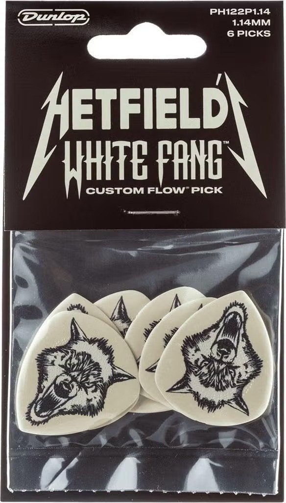 Jim Dunlop PH122P114 James Hetfield White Fang plectrum 1.14, Ophalen of Verzenden, Nieuw, Overige instrumenten